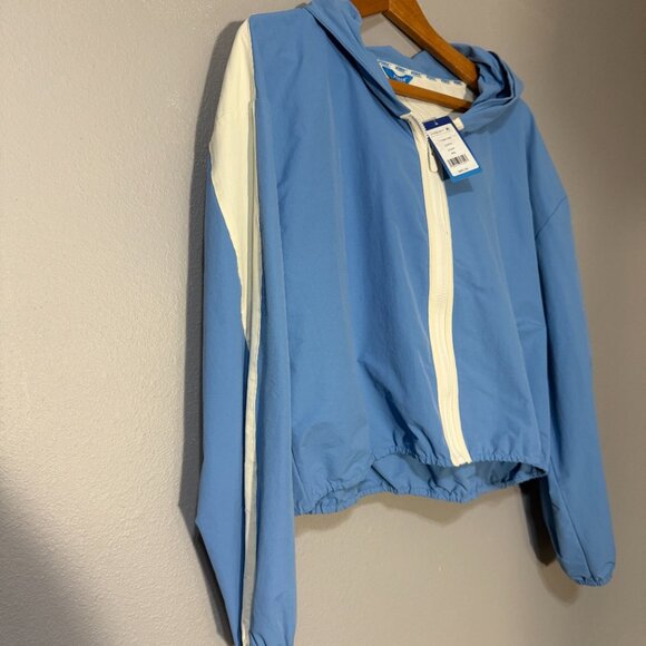 Prince Women’s Court Windbreaker Jacket Sky Blue/White Hooded Zip Front XXL NWT - Picture 6 of 6